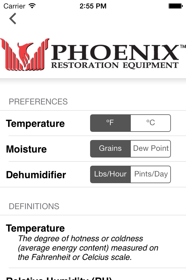 Phoenix Psychrometric Calculator screenshot 3