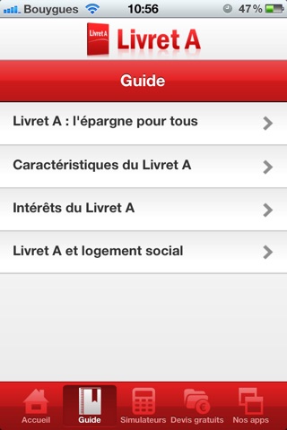 Livret A screenshot 2