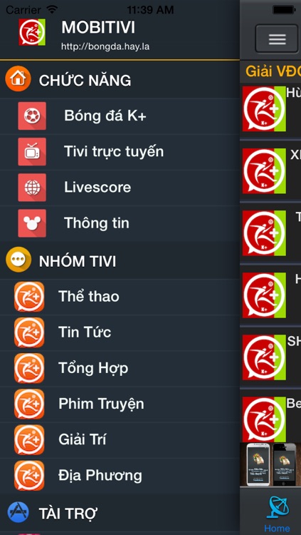 MobiTivi -xem tivi,radio,truyen hinh,bong da,k+,hd,online screenshot-3