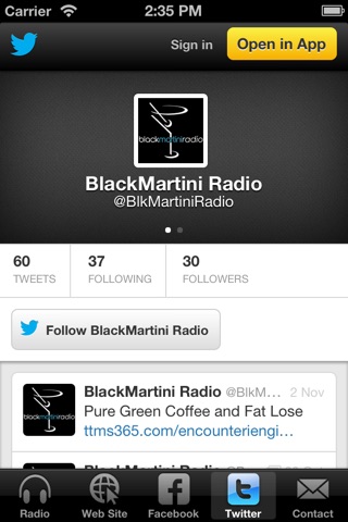 BlackMartini Radio screenshot 3