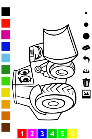 塗り絵の本 子供のための車：レーシングカー、バス、トラクター、トラックなどのような多くの写真とともに。絵を描画する方法：学習するゲームのおすすめ画像2