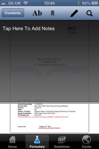 NHS Forth Valley Formulary screenshot 3