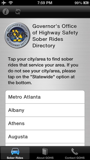 Drive Sober, Georgia--Free & Safe Rides 