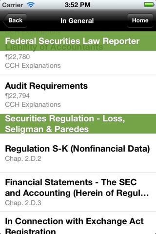 Securities Topic Navigator screenshot 3