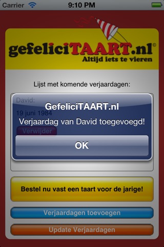 gefeliciTAART.nl verjaardagskalender screenshot 3