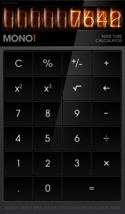 MONO1 Nixie Tube Calculator