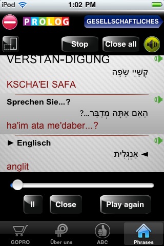 Hebrew – A phrase guide for German speakers screenshot 4