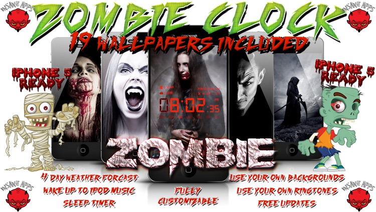 Zombie Alarm Clock Pro - Scary Sounds w Sleep Timer