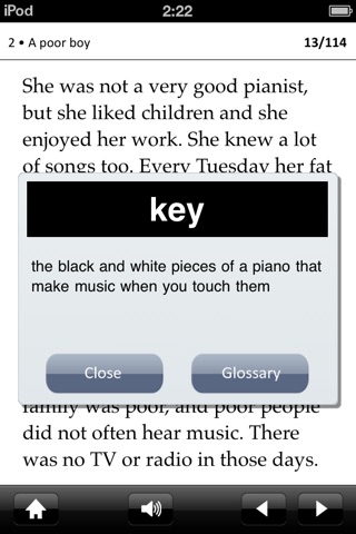 The Piano: Oxford Bookworms Stage 2 Reader (for iPhone) screenshot 3