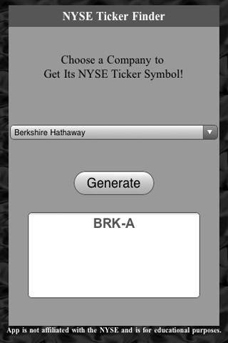 NYSE Ticker Finder screenshot 2