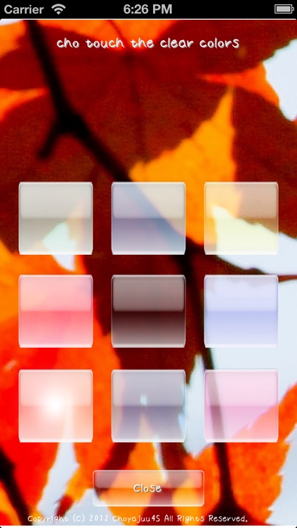 touch the clear colors ~Soothing App with a transparent feeling~
