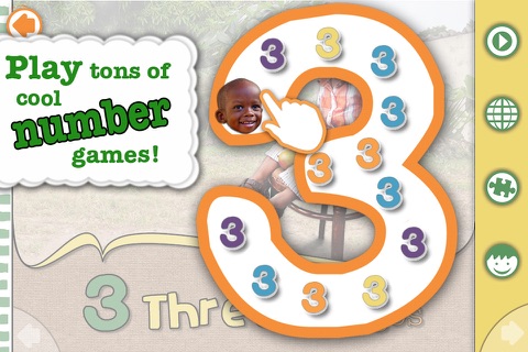 Counting Around the World - numbers, games, videos, pictures, puzzles and music.  Preschooler's learn to count and play with REAL KIDS and families around the world! screenshot 4