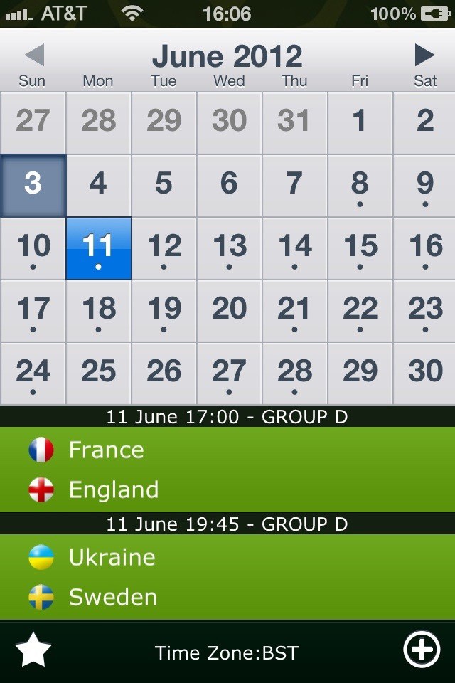 EURO2012 Calendar screenshot 2