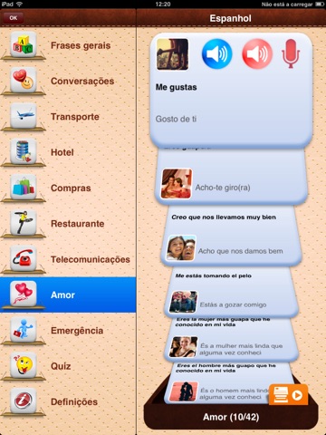 iTalk Spanish: Conversation guide - Learn to speak a language with audio phrasebook, vocabulary expressions, grammar exercises and tests for english speakers HD screenshot 2