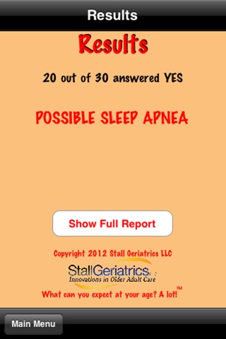 Senior Sleep Quiz screenshot 3