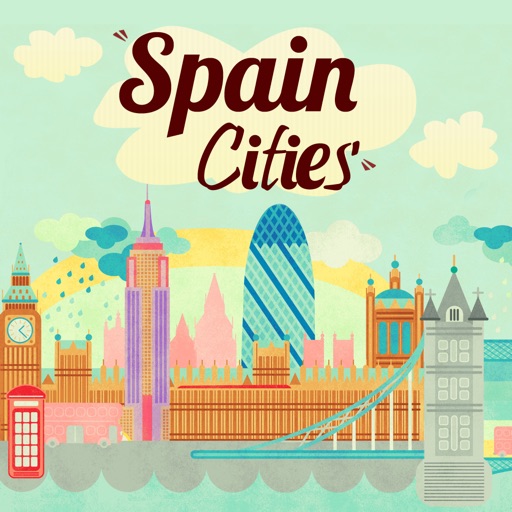 Spain Cities - Madrid, Barcelona, Seville, Granada, Valencia, Malaga, Bilbao, Ibiza, San Sebastian icon