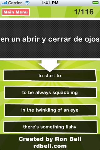 Spanish Idioms Study Buddy screenshot 2