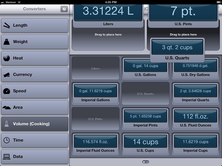 Converter for iPad (units and currencies)