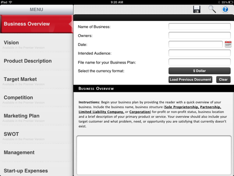 Business Plan - Lite screenshot 3