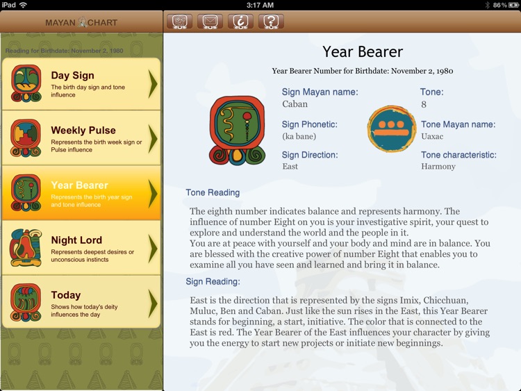 MayanChart - Mayan signs, astrology & horoscopes screenshot-3