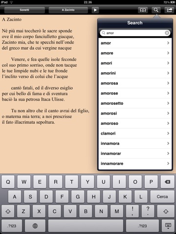 Foscolo: Tutte le poesie for iPad screenshot 4