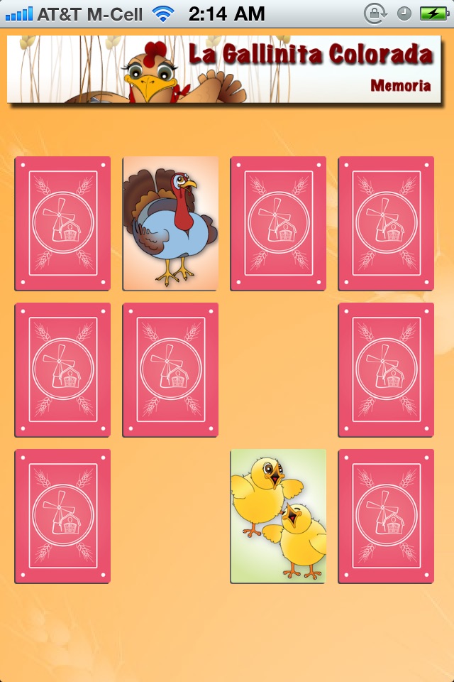 The Little Red Hen : Cards Match screenshot 2