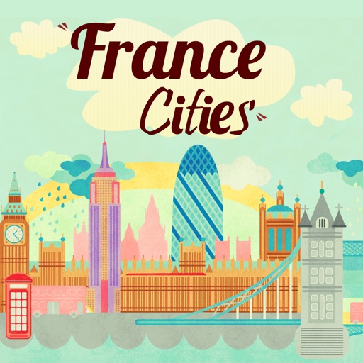 France Cities - Paris, Nice, Strasbourg, Bordeaux, Lyon, Toulouse, Avignon, Cannes, Marseille, Montpellier, Nantes, Lille icon