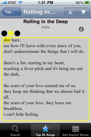 Lyrics Censor screenshot 3