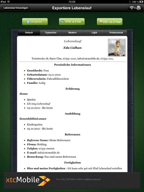 Lebenslauf for iPad screenshot-3