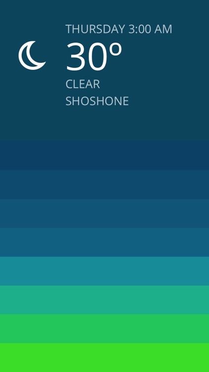 Blue - Beautifully minimal weather forecast