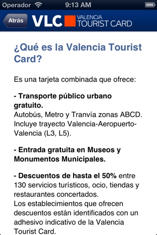 Valencia Tourist Card screenshot 4
