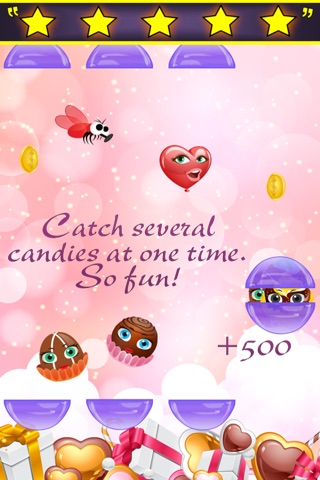 Candy Catch – Sweet Pink Valentine’s Day Chocolate Fun Sweetheart Pretty Love Game screenshot 4