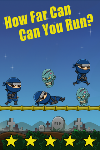 Zombie Ninja Attack - Escape the Angry Flying Zombie Heads screenshot 4