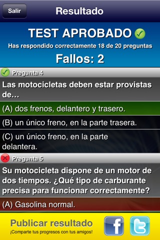 Test Motocicleta - Autoescuela Móvil Permiso A1/A2 screenshot 3