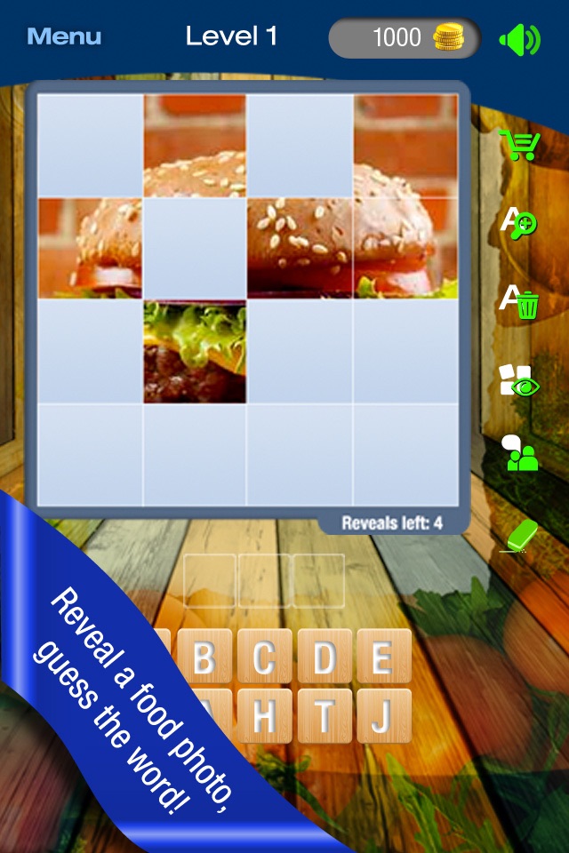 Guess It! Pic Food – Free Trivia Word Scramble Quiz Game. Have fun guessing what’s the food photo but don’t give up, solve words with family and friends help! screenshot 2