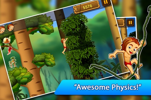 A Jungle Swing - Sonic Rope Dash Physics Game FREE screenshot 2