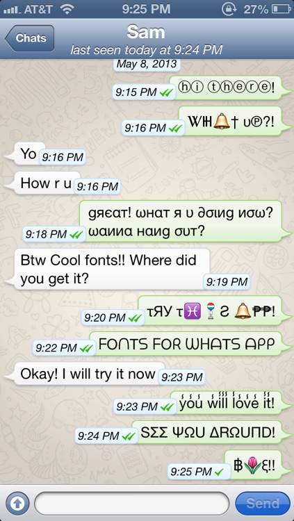 Fonts for What's app Lite