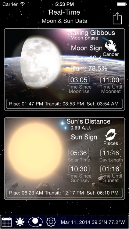 Solar Moon - Phase Calendar & Sun Info Tracker
