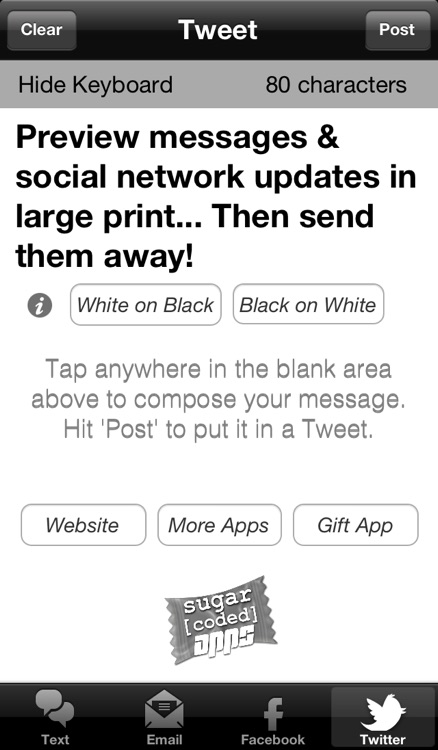 Large Print Message Composer screenshot-4