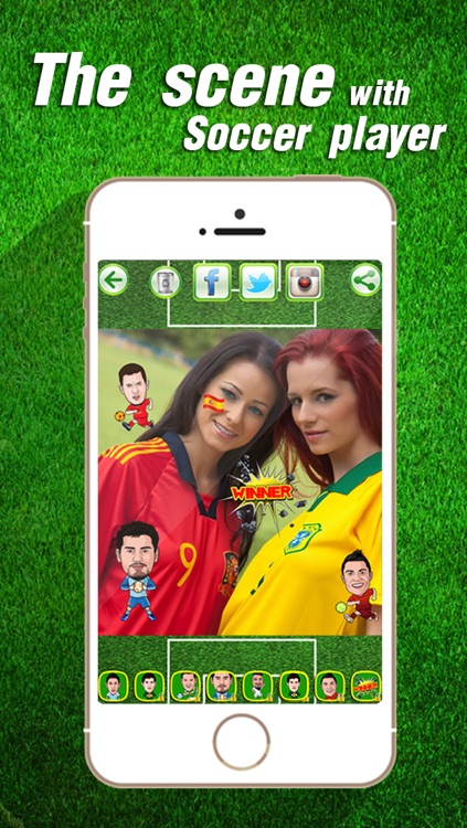 Cheer World Football Soccer Booth Sticker - 2014 Brazil Edition Awesome Stickiness Camera screenshot-3