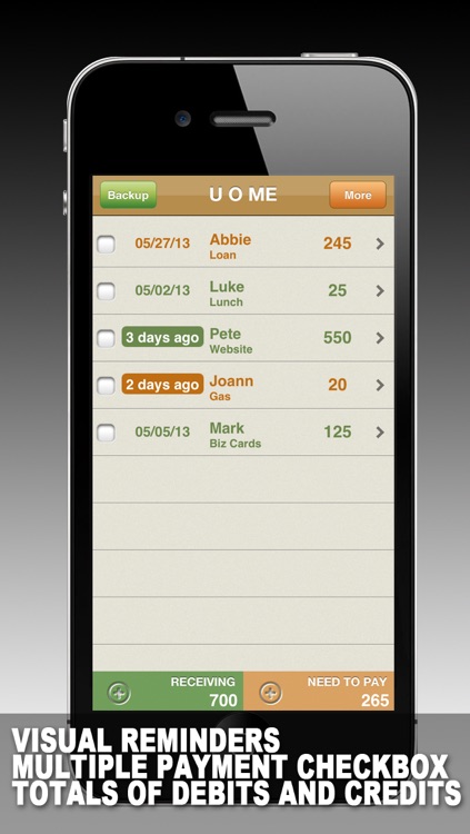 U O ME - notifications, reminders, backup