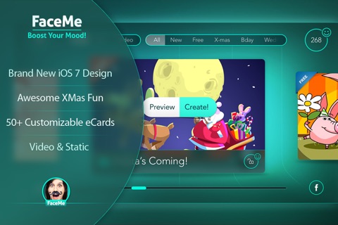 FaceMe Video Booth - send funny eCards screenshot 3