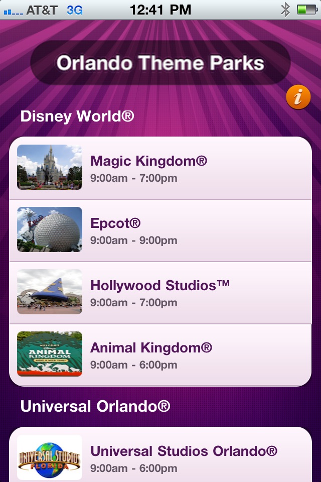 Disney World Wait Times, Hours, Maps and Dining by Apptasmic.com screenshot 3