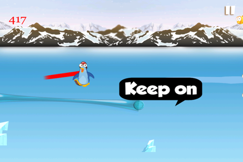 Bungee Penguin Launch - An Awesome Air Jumping Collecting Mania Free screenshot 2