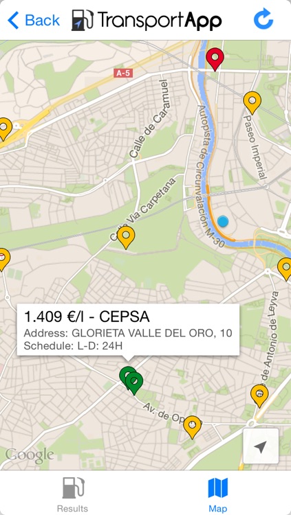 TransportApp [Spain] Gas Stations Prices, Traffic Status, Flights in AENA airports, schedules, maps and fares for Renfe and Cercanias trains screenshot-3