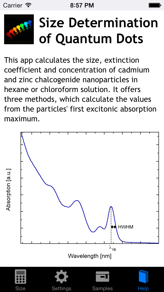 How to cancel & delete Quantum Dot Size Calculator from iphone & ipad 3