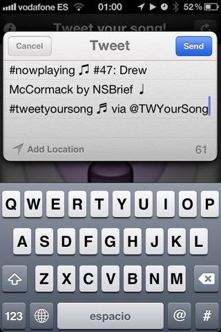 TweetYourSong screenshot 4