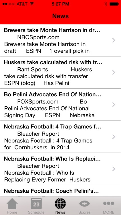 College Sports - Nebraska Football Edition