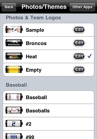 Battery App Sports Themes  ( with Photo & Team Logo Import ) screenshot 4