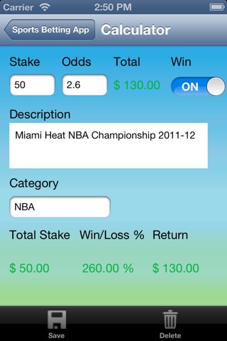Sports Betting App screenshot 2